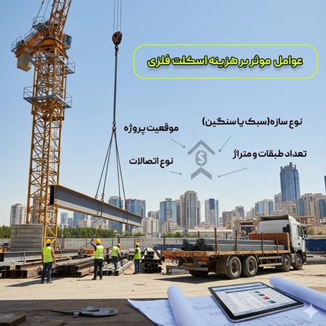 عوامل موثر بر هزینه اسکلت فلزی ساختمان