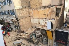 ریزش تالار متروکه در شهرک ولیعصر؛ هیچ مصدومی نداشت