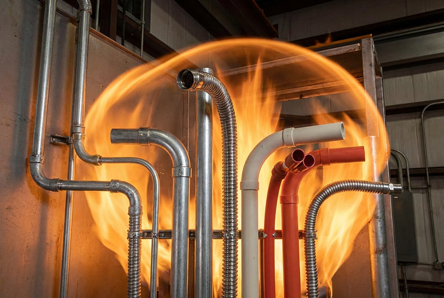 لوله برق نسوز، بررسی استانداردها و نقش آن در ایمنی سازه ها انواع لوله های برق نسوز