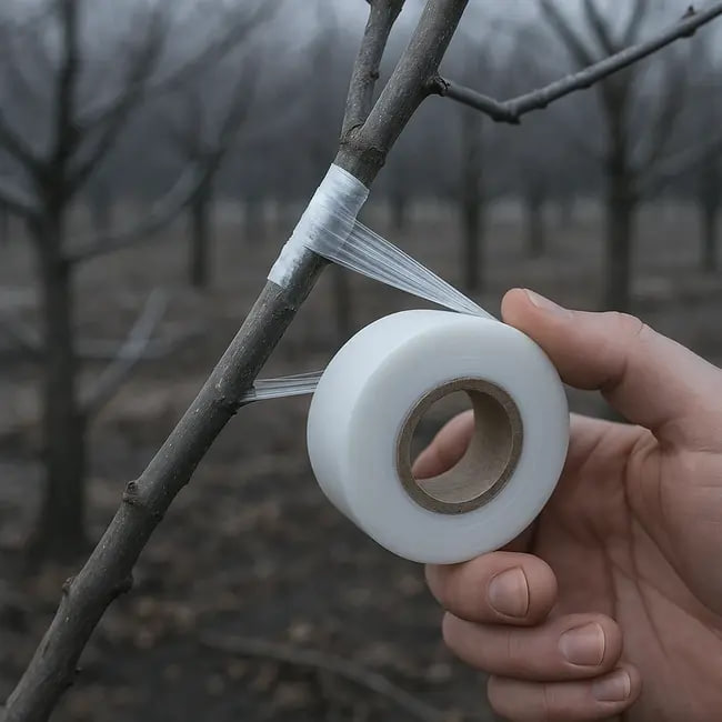 مراقبت از درختان بعد از هرس در فصل زمستان نوار پارافینی درخت