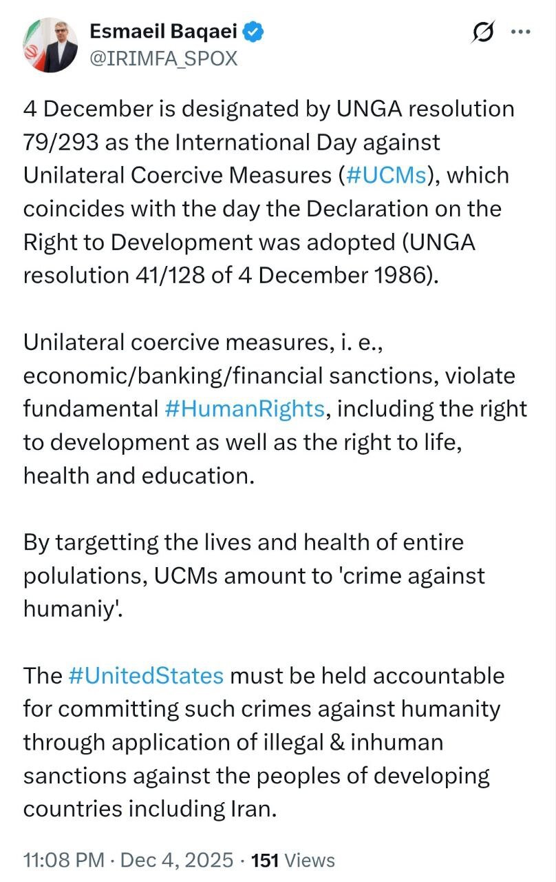 بقائی: آمریکا باید به خاطر ارتکاب جنایت علیه بشریت مواخذه شود بقائی: آمریکا باید به خاطر ارتکاب جنایت علیه بشریت مواخذه شود