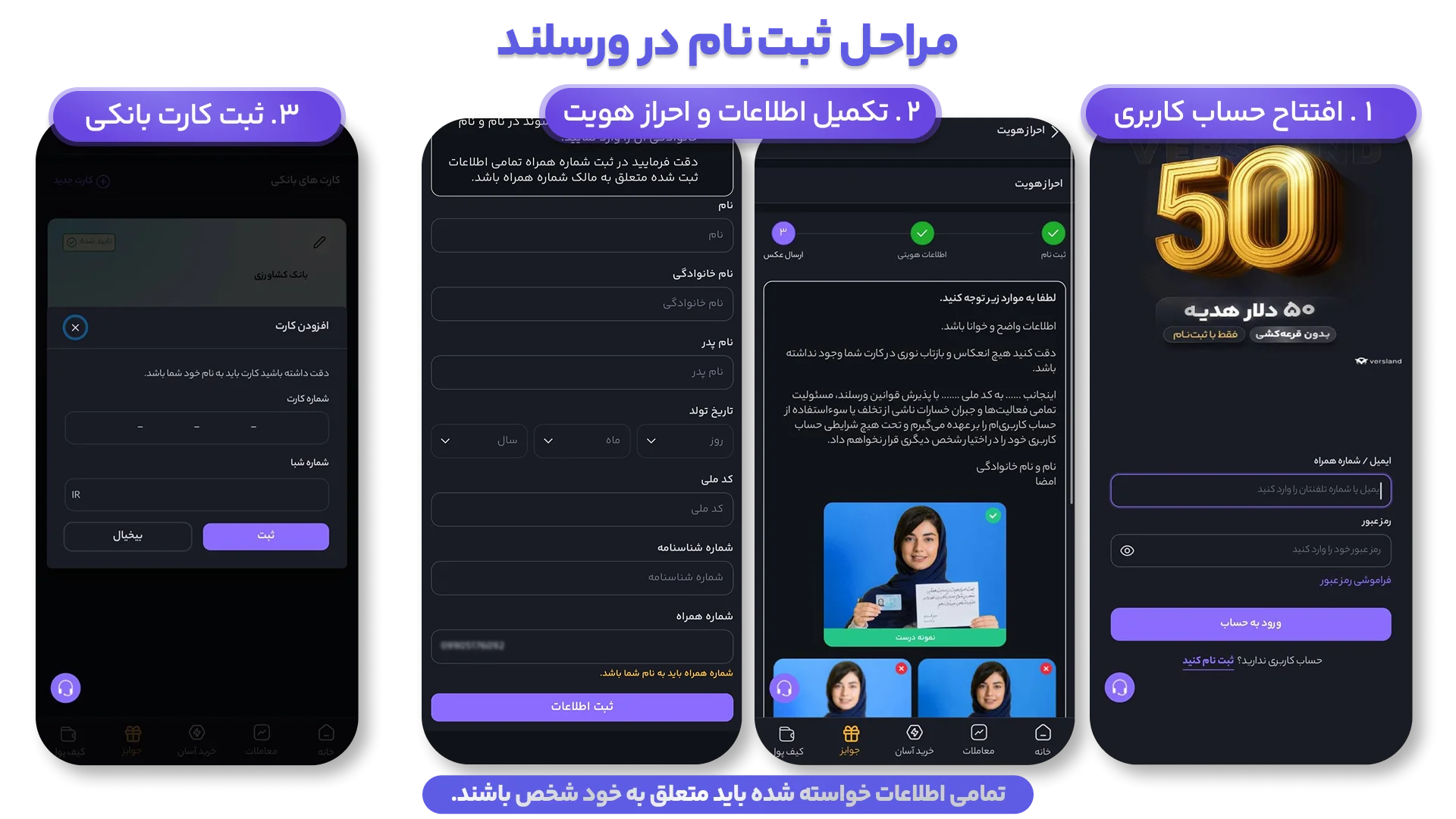 ثبت نام در ورسلند