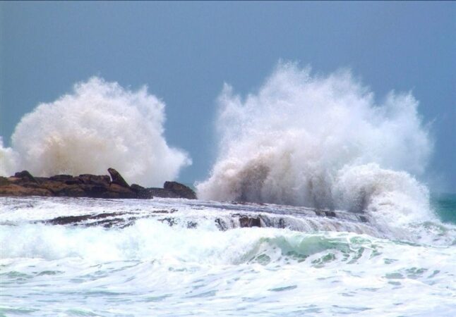 سواحل خلیج‌فارس استان بوشهر متلاطم شد