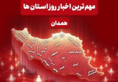 مهم‌ترین عناوین خبری همدان در 24 آذرماه