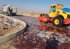 امحای کالاها و مواد خوراکی غیر قابل مصرف قاچاق در شیراز