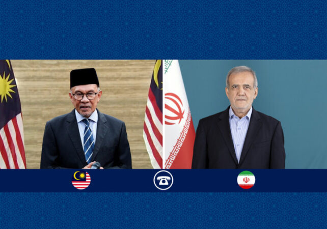 دعوت پزشکیان  از نخست وزیر مالزی برای سفر به تهران 