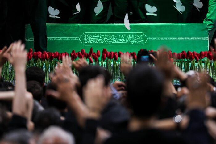 داغ بی‌تسلی در تشییع خامنه‌ای شهید