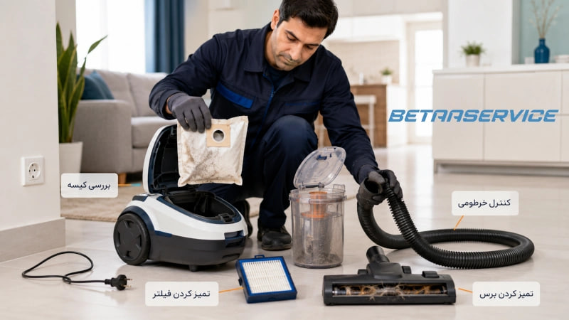 راهنمای سریع عیب‌یابی کم شدن مکش جاروبرقی در منزل